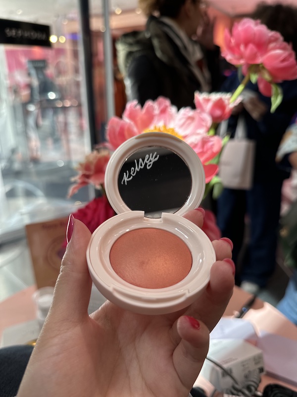 NYC calligraphy hand engraving makeup products at Sephora Times Square for experiential marketing